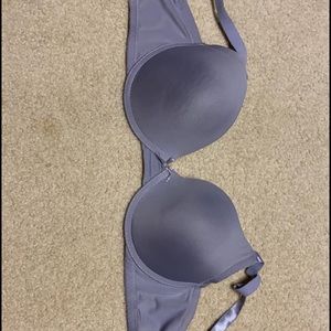 purple underwire bra